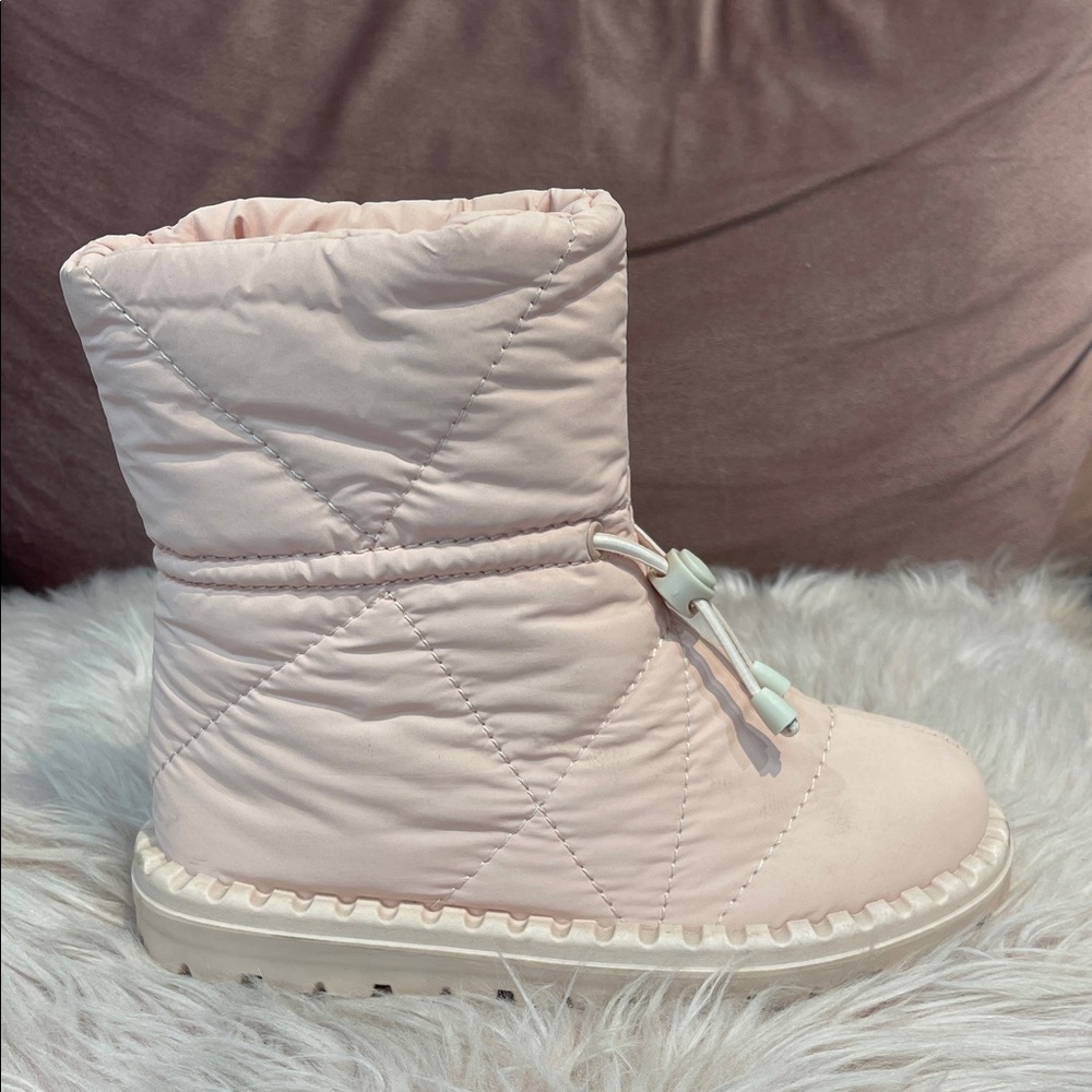 Women's Quilted Pink Winter Boots